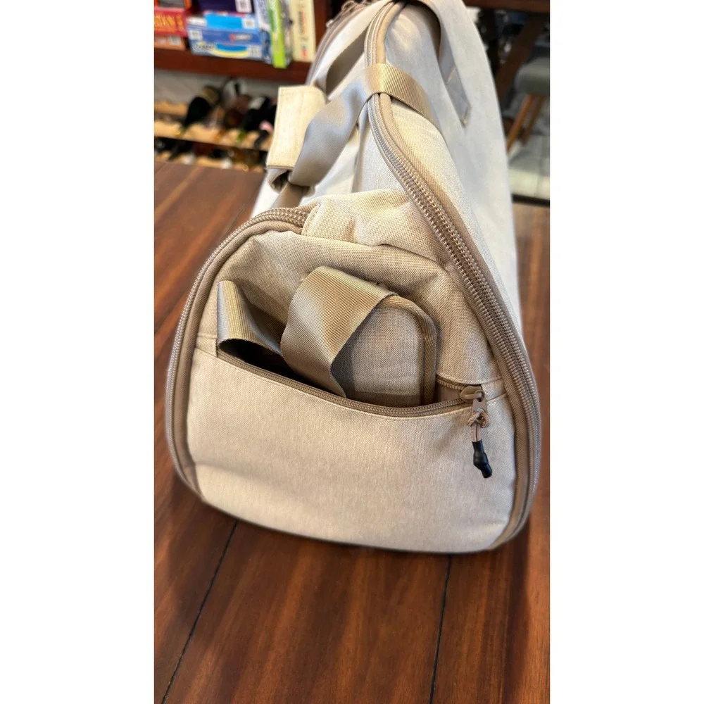 Halfday Convertible Garment Duffel Bag 40L Tan Heathered Travel Weekender NEW